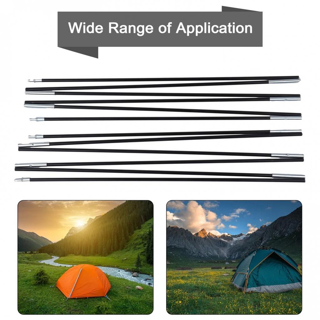 Tent Rod Bars Outdoor Support Rods Hassle-Free Assembly