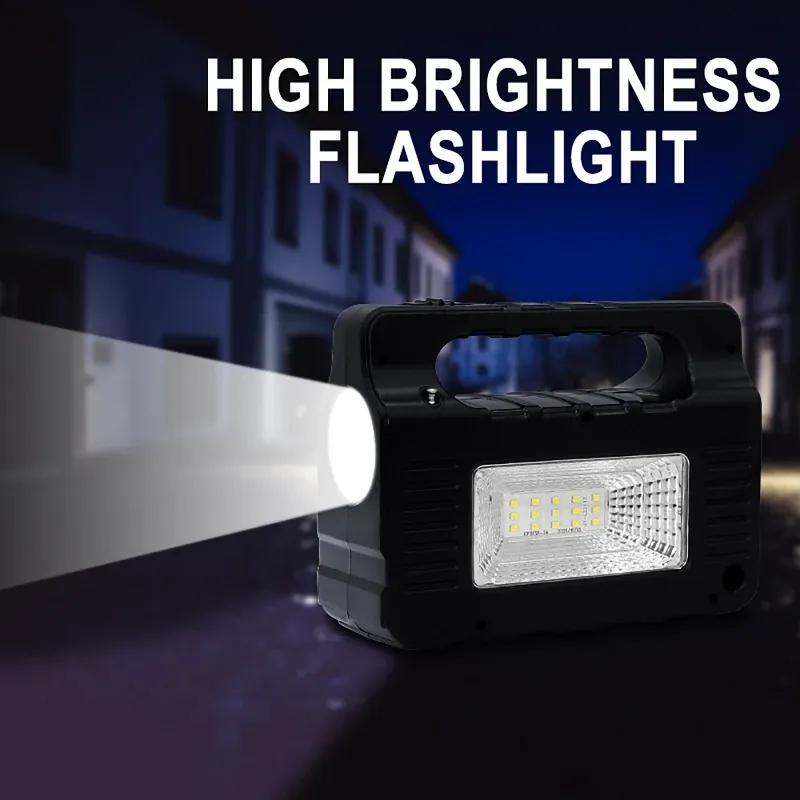 Solar Panel with 3pcs LED Bulb Highlight Power Generator Kit Energy Saving Solars Lighting with FM Radio for Outdoor Camping