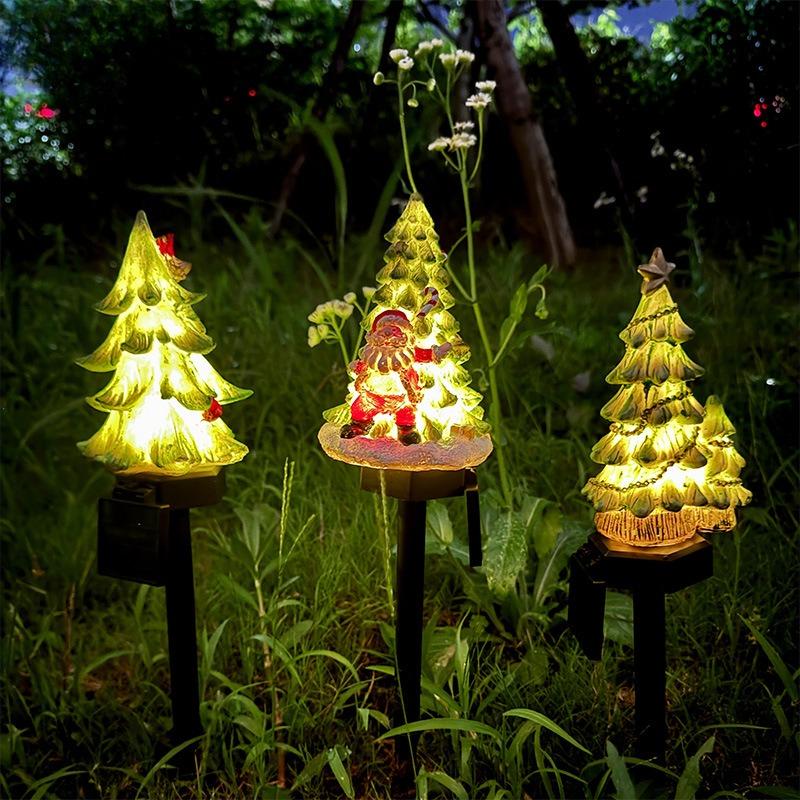 1Pc Solar Lights Christmas Atmosphere Decorative Plugging Lights Christmas Tree Lights, Lawn Garden Lights Garden Lights Led