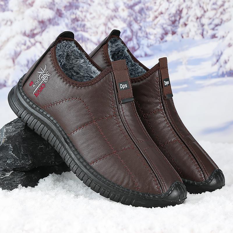 2025 Inverno Nuovo Uomo Stivali da Neve Antiscivolo Resistente al Freddo Comfort Caldi Mocassini Bassi Scarpe Semplici in Cotone