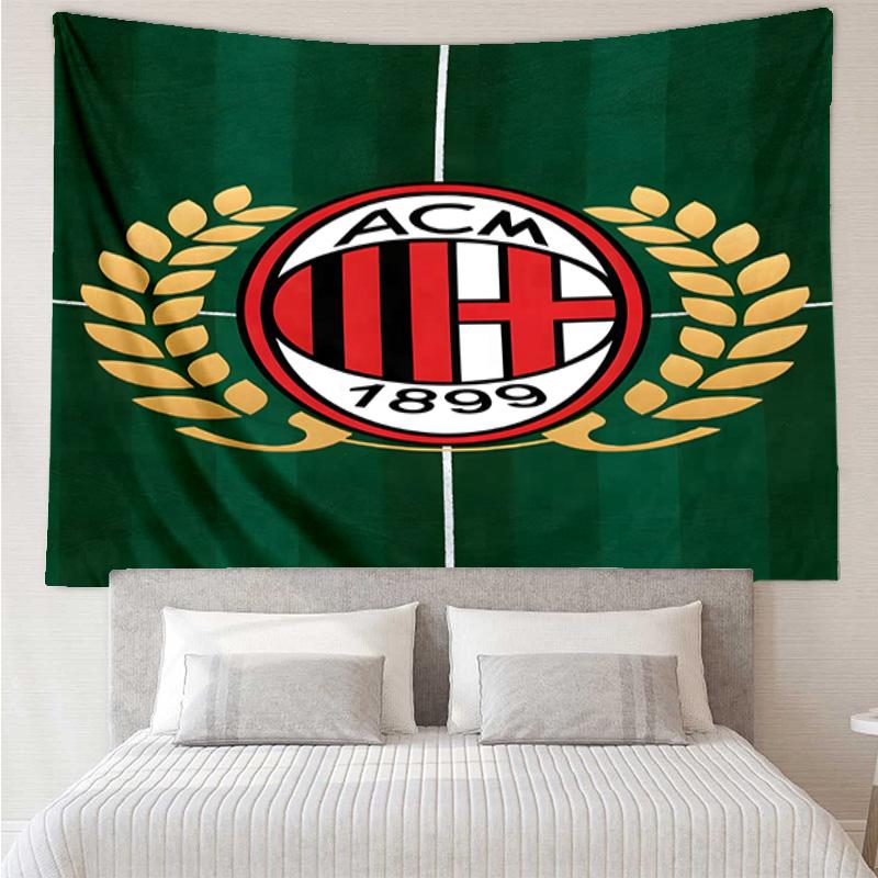1PC Milan Football Club Printed Tapestry Room Decoration Wall Hanging for Living Room Bedroom, Dormitory, Birthday and Christmas Gifts