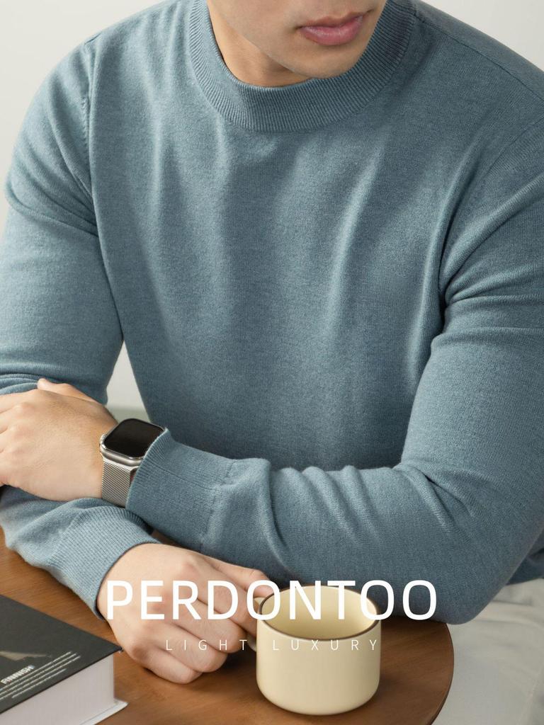 Men's Far-Infrared Self-Heating Sheep Modal Knitwear: Skin-Friendly, Anti-Pilling, Long-Sleeved Sweater for Autumn and Winter