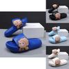 Cartoon Style Black Myth Wukong Kids Slide Sandals For Boys Summer Soft And Comfortable