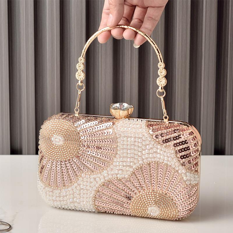 Handmade Beaded Pearl Evening Bag Small Bags Luxury Designer Summer Purses for Women Ladies' Diamond Clutch Crossbody Bags 2026