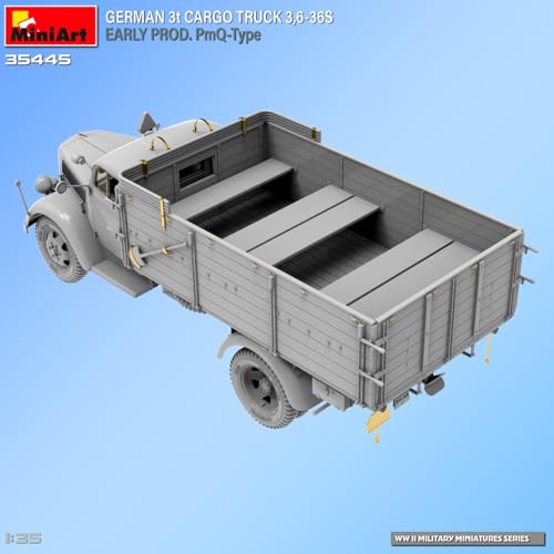 Miniart 1/35 Scale German 3-ton Cargo Truck 3,6-36S Early Model PmQ Type Plastic Model MA35445