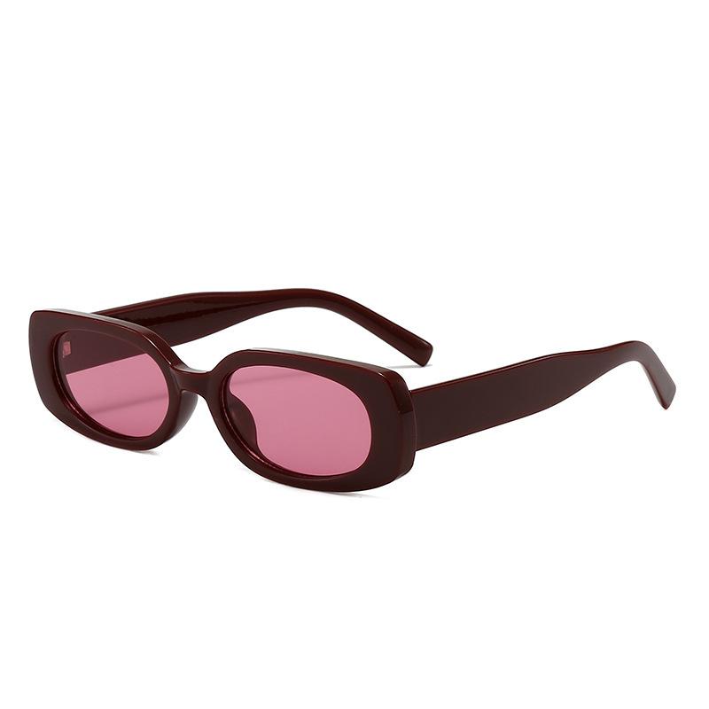 Ins Popular Fashion Small Rectangle Sunglasses Women Retro Candy Color Square Shades Uv400 Men Punk Leopard Sun Glasses