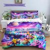 Pokemon Pikachu Pattern Bedding Quilt Set Quilt Cover Pillowcase Home Decoration Birthday Gift (1 * duvet cover + 2 * pillowcase, without core)