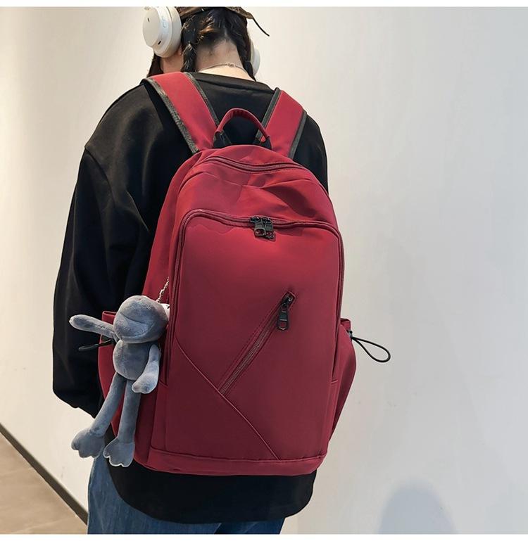 Einfarbiger Schulrucksack für Mittelschüler