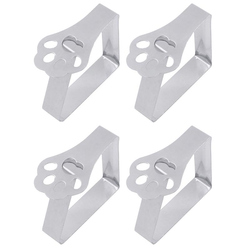 

4Pcs Stainless Steel Tablecloth Clips Decorative Leaf Butterfly Tablecloth Clamp Table Cover Clamps For Picnic Bbq Wedding Decor Cat Claw