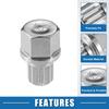 ABSOPRO Wheel Screw Lock Nut Kit with Socket Removal Key Socket Kit for BMW MW 30/13PT Protector, Anti-Theft