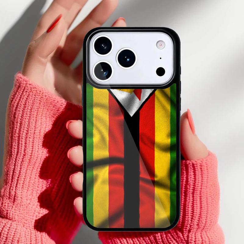 Etui na telefon z flagą Zimbabwe dla iPhone 17 Air 16e 15 14 13 Pro Max Tylna obudowa dla 12 11 Pro Coque