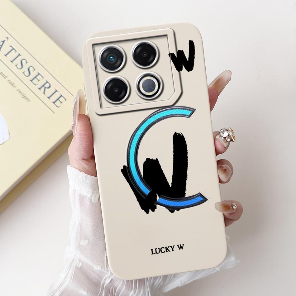 For Infinix GT 20 Pro X6871 Lucky Initial Letter Phone Case For Infinix GT20 Pro 5G Soft Silicone Shockproof Cases