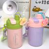 Cartoon Charming Stainless Steel Insulation Water Bottle Outdoor Use Double Drink Thermos Cup Lightweight To Carry Children Vacuum Straw Thermal Cup