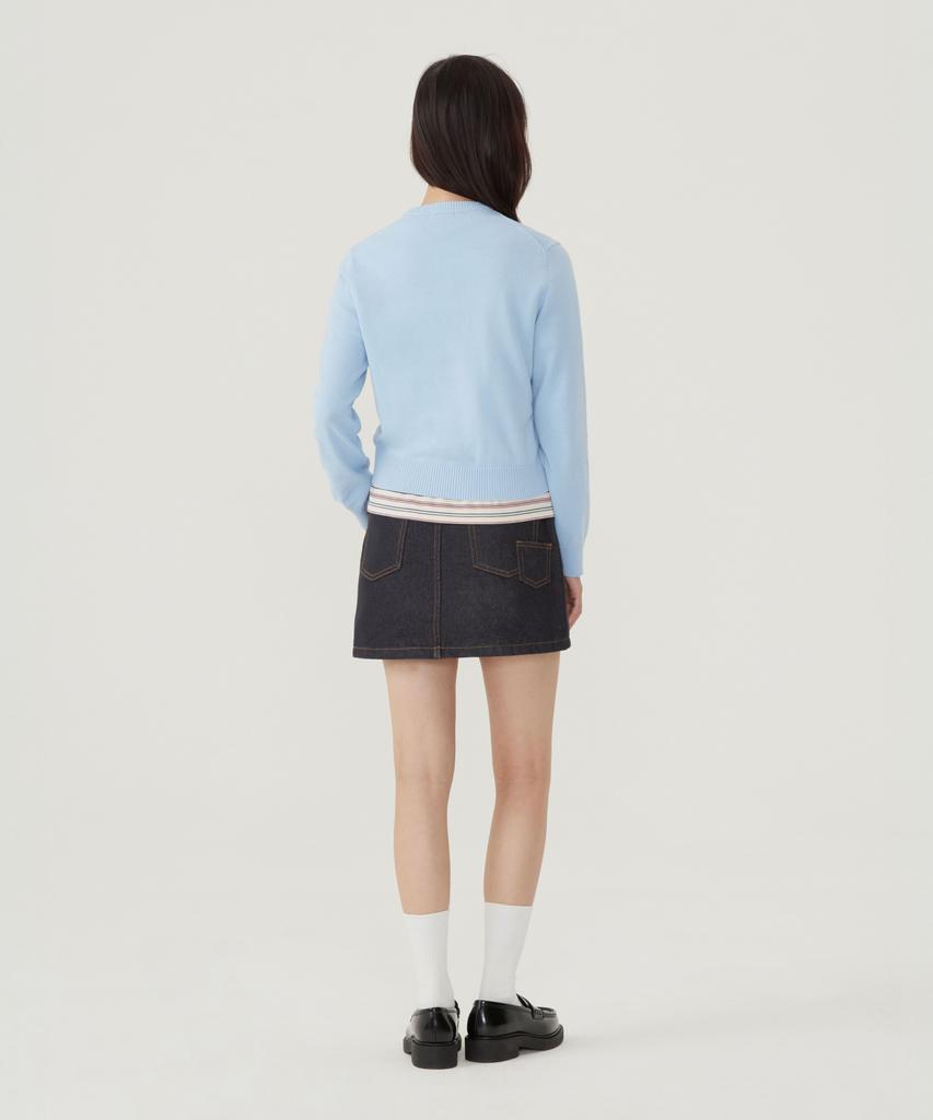 COVERNAT WOMAN Cooper Logo Knit Sky Blue
