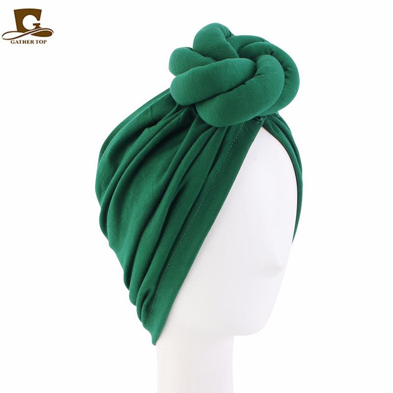 Cotton three-dimensional twist headscarf hat headgear ethnic hat JDTA