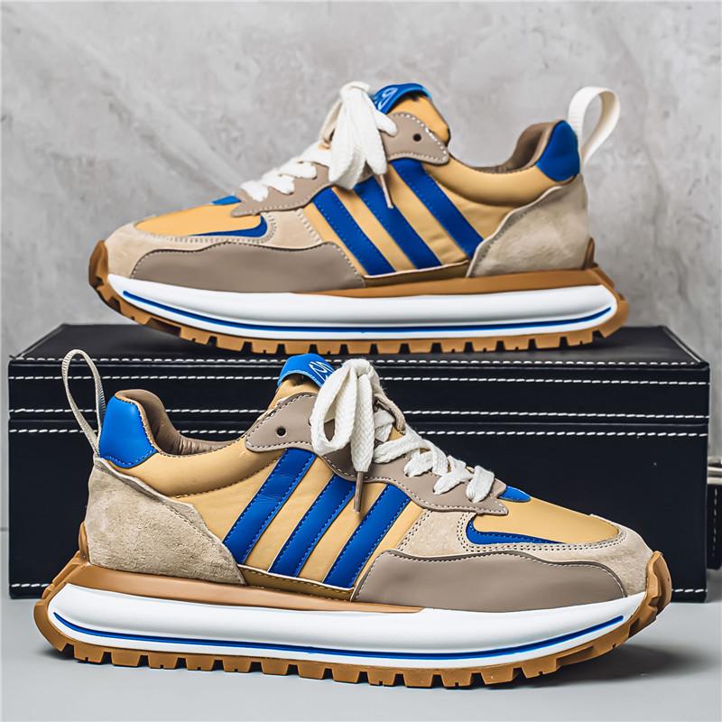 

Повсякденні кросівки для чоловіків Відпочинок на відкритому повітрі Комфортні чоловічі спортивні кросівки Дихаючі модні чоловічі слипони Весна Літо 44 жовтий