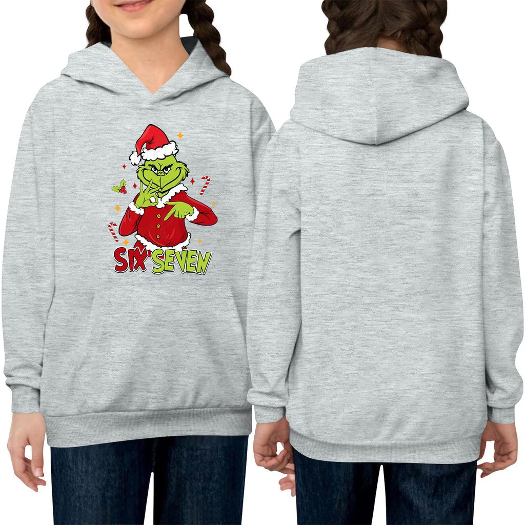 Dětská mikina s dlouhým rukávem, volného střihu, přes hlavu, se stahovací šňůrkou a jednobarevná