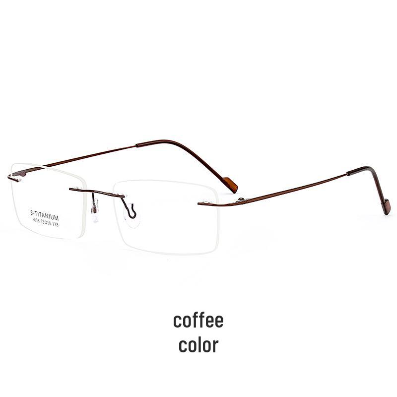 Men's Business Rimless Super Elastic Alloy Eyeglass Frame, Ultralight & Stylish for Myopia