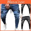 Denim Skinny Mens Joggers Cargo Pants Male Slim Fit Jeans Summer Trousers