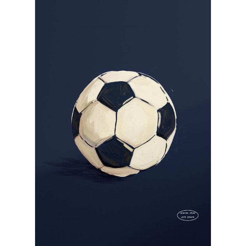 Cartoon Sports Football Basketball Rugby Boxing Glove Poster Canvas Painting Nursery Wall Art Print Picture Kid Room Home Decor