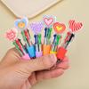 New 5/10/15Pcs Offices/Campuses/Birthdays/Valentine's Day Gifts Casual Style Novel Heart-shaped Retractable Ballpoint Pen Set