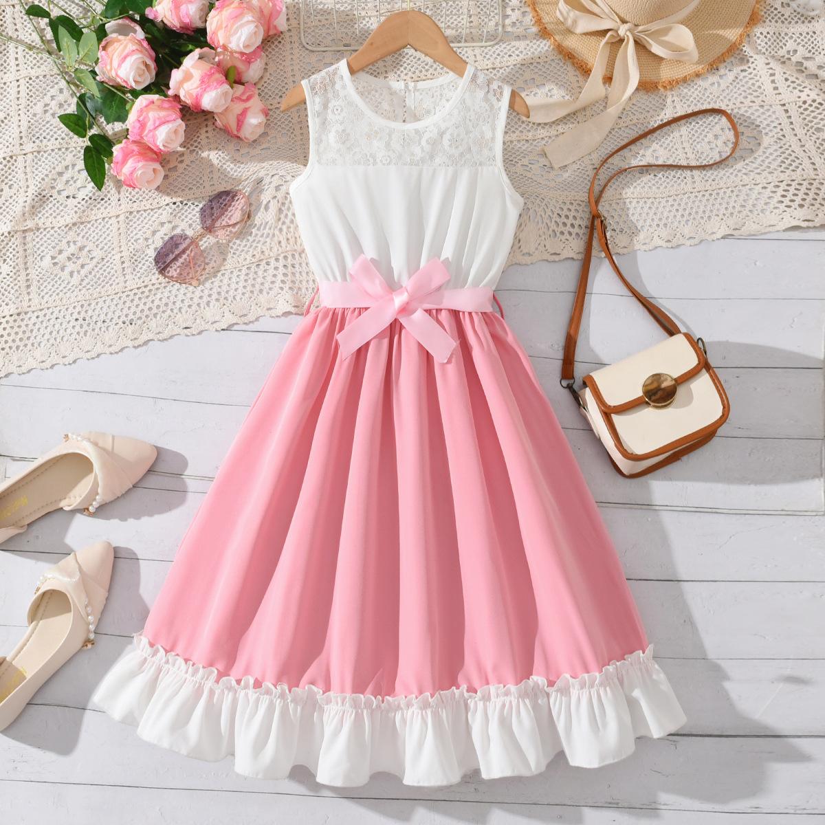 Sweet Sleeveless Top Dress For Girls - Summer Children s Fashionable Princess Dress 11-12Y