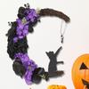 30CM Gothic Wreath Door Decoration Front Door Halloween Moon Wreath Charming Door Decoration Wreaths for Home Party Window Wall