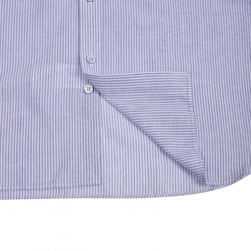 Daks Linen Blended Micro Stripe Regular Fit Dress Shirt Dms3shdl121b1
