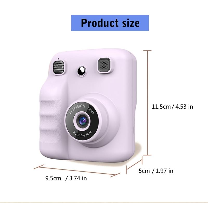 Kids Instantly Print Camera With 1Roll Thermals Paper For Creative Photography Featuring Clear Imaging Filter Effects