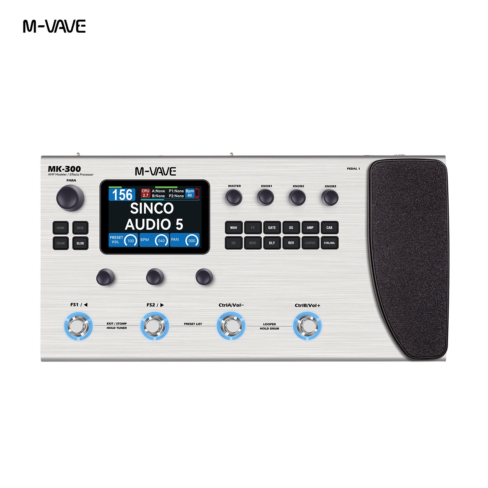 

Гитарный мультиэффект-процессор M-VAVE MK300 | Нейронное моделирование ANN 120AMP/360FX | Аккумулятор на 10 ч, для использования вживую/в студии/на сцене