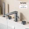 TLXT Deck-Mounted Bathtub Faucet with Dual Outlet