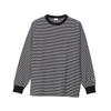 Champion Long Sleeve Crew Relax Graphic Logo Striped Long Sleeve Men's T-Shirt, Neck, 100% Cotton, Fit, Embroidery, T-Shirt, Black, C3-A405
