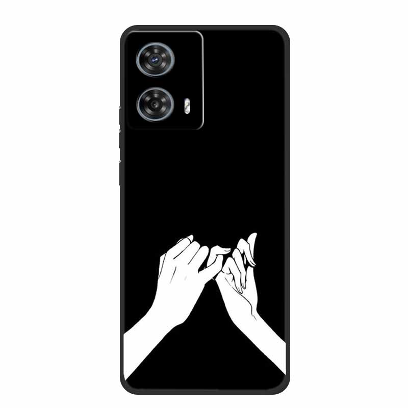 Phone Case For Motorola Edge 50 Fusion Back Cover Case Black Silicone Soft Coque For Moto Edge 50 Fusion Case 6.7" Funda Shell