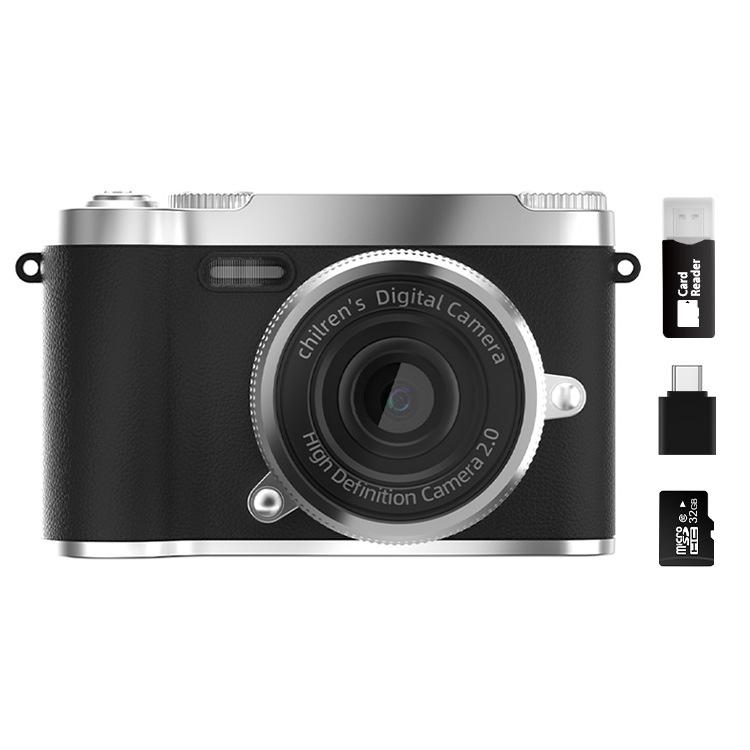 Retro CCD Dual Camera with 8x Optical Zoom - Compact Travel Pocket Digital Camera for Students
