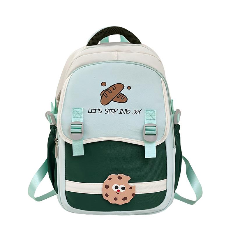 New Student Large Capacity Backpack Fashionable Junior High School College School School Bag Casual Contrast Backpack for Class