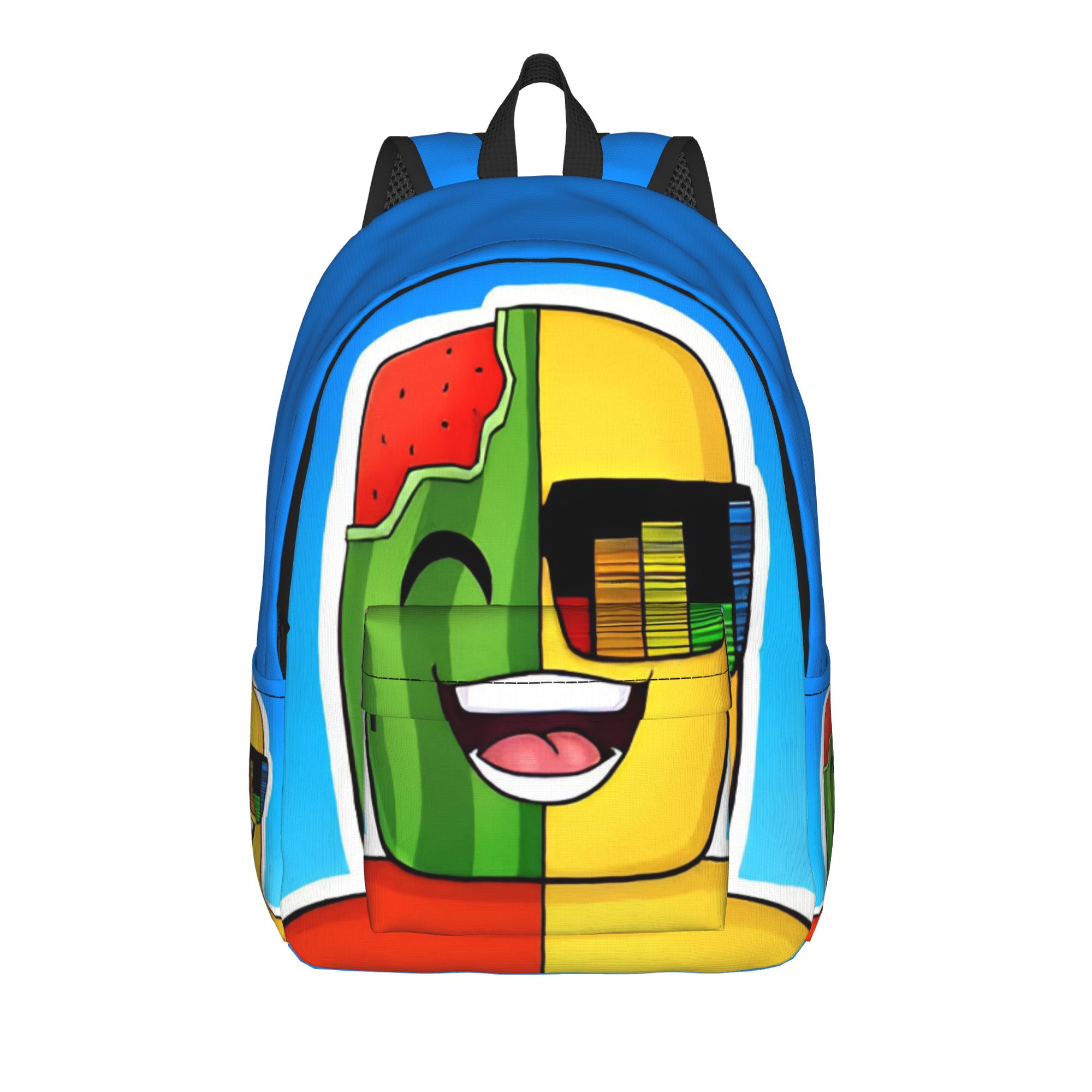 Zonnige en Meloen Rugzak voor Mannen Vrouwen Casual Middelbare School Werk Dagrugzak College Canvas Tassen Sport M