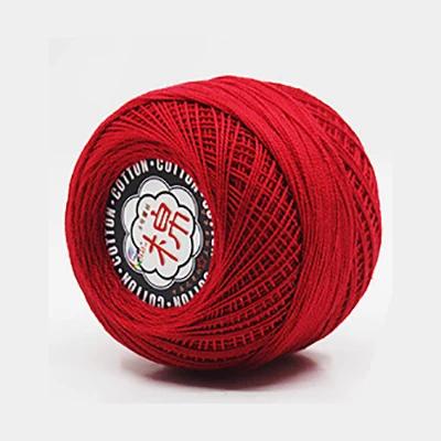 Retail 50g/ball 8# 2ply DIY Colorful Thin Lace Yarn Crochet Yarn 100% Cotton Yarn Hand Knitting Thread Sewing Machine Line JK468