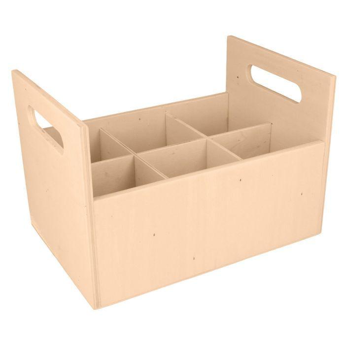Wooden Locker - ARTEMIO - 24x16.5x16 Cm - Beige - Customizable - Practical
