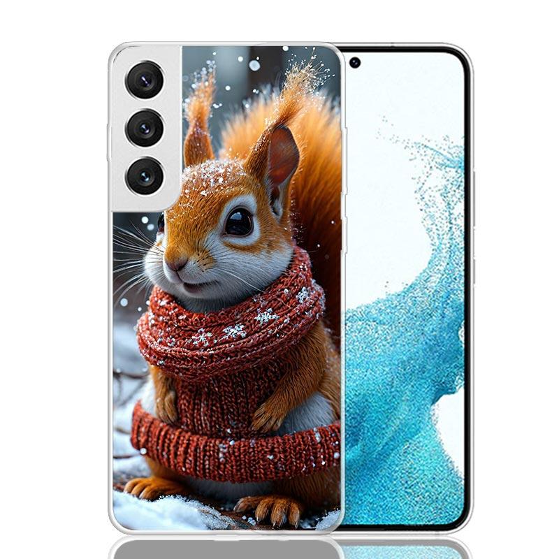 Animal Squirrel Phone Case For Samsung Galaxy S26 Ultra S23 S24 S25 Edge S20 FE S21 S22 Plus Soft Print Shell Cover Fundas Galax