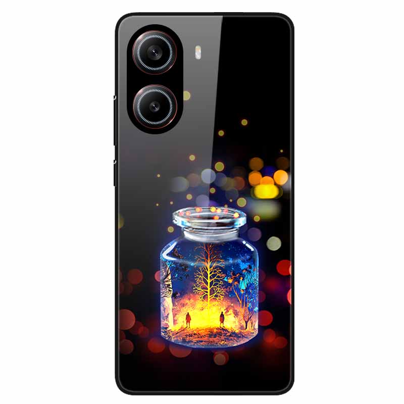 For Poco X7 Pro 5G Case Flower Hard Back Cover Tempered Glass Cases for Xiaomi Poco X 7 Pro X7Pro Hard Shells PocoX7Pro 2025 New