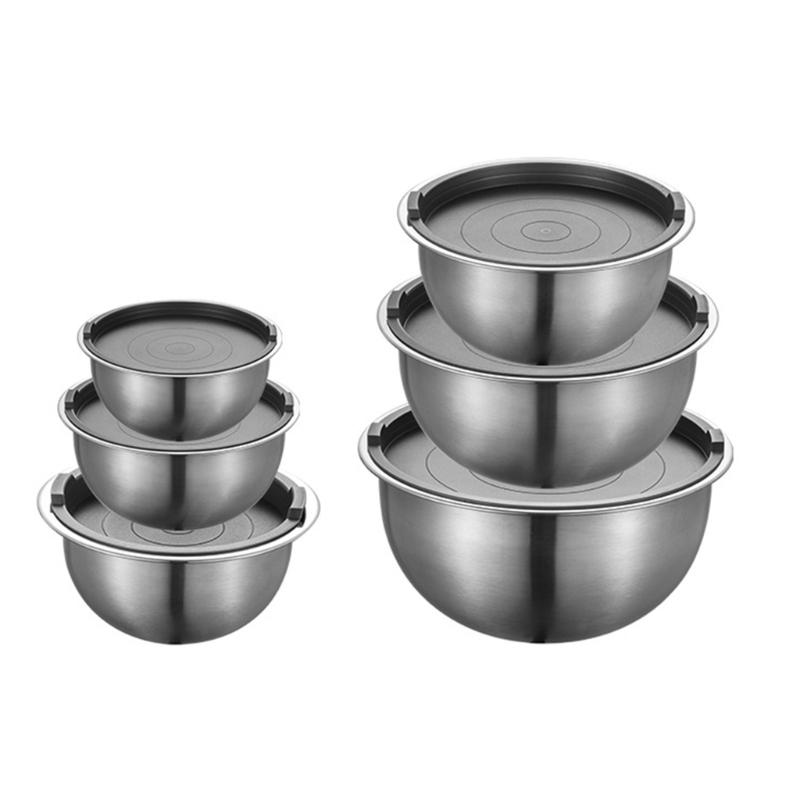 

Multipurpose Kitchen Bowl Nonrust Steel Construction Silicone Bottom Nonslip Design Easy to Cleaning and Store