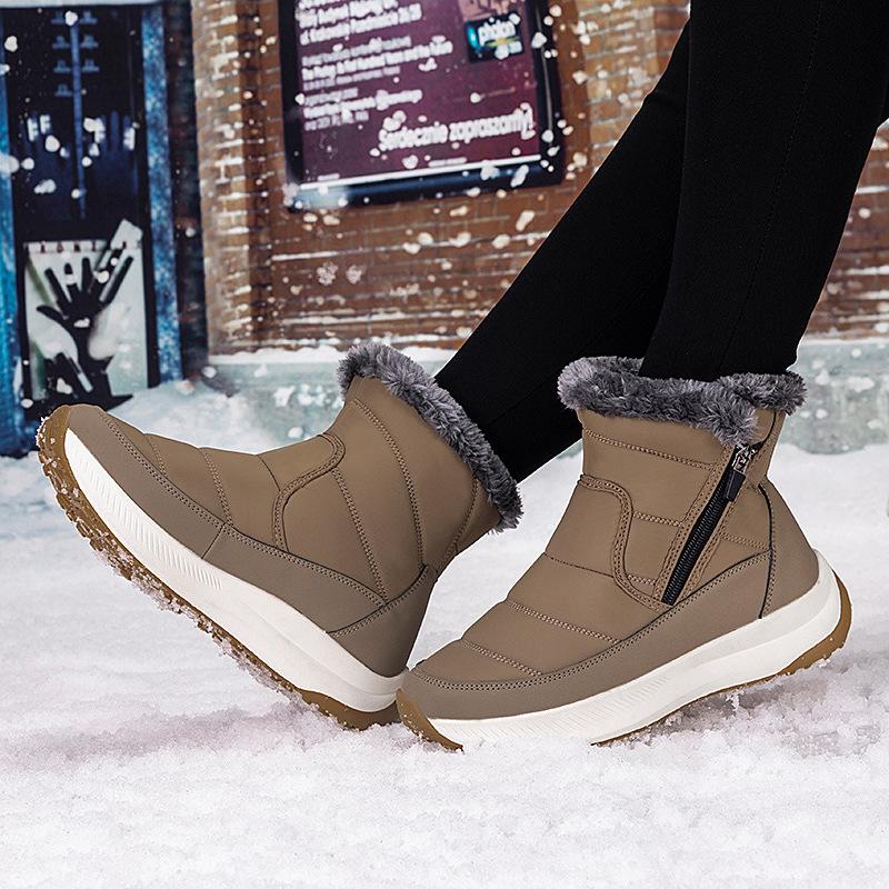 New High-top Cotton Shoes Winter Velvet Thickened Warm Wear-resistant Outdoor Hiking Shoes Snow Boots Women's Shoes