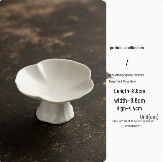 Chinese Style Ceramic Dessert Plate - Exquisite Small Tray for Mooncakes and Snacks, 2025 New Design