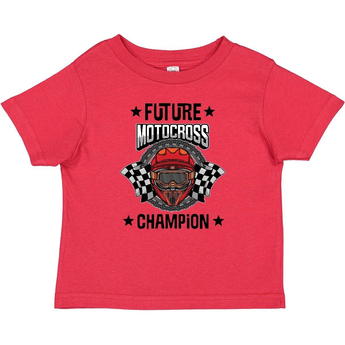 Inktastic Future Motocross Champion BMX Baby kids boys T-Shirt Biking Race Rally Flags 160