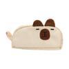 Trousse à crayons Dessin animé Pochette à stylos Chat brodé 3D Capybara Porte-stylo Grande capacité Organisateur de papeterie scolaire pour Enfants Adolescents Étudiants