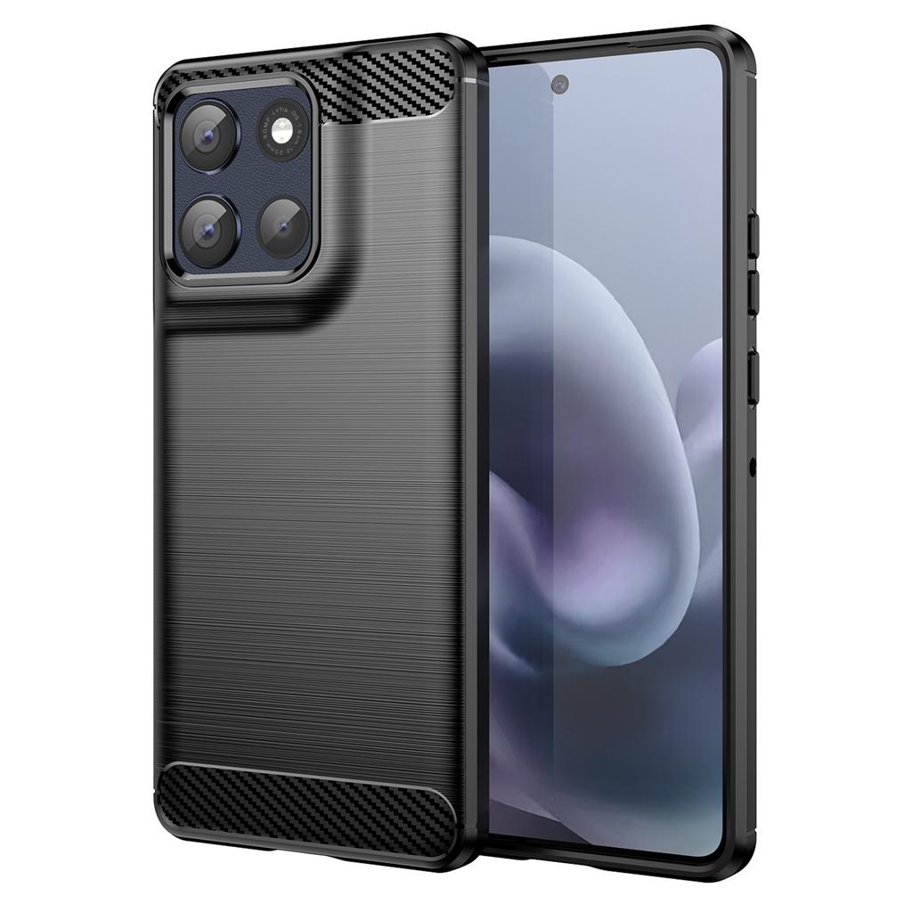 For Motorola Moto G100 Pro 5G/G86 5G Case Protective Phone Cover Carbon Fiber Texture Brushed