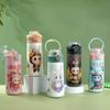 Straw Carter Portable Pea Cup Cartoon Double Drinking Cup Thermos Cup 304 Stainless Steel