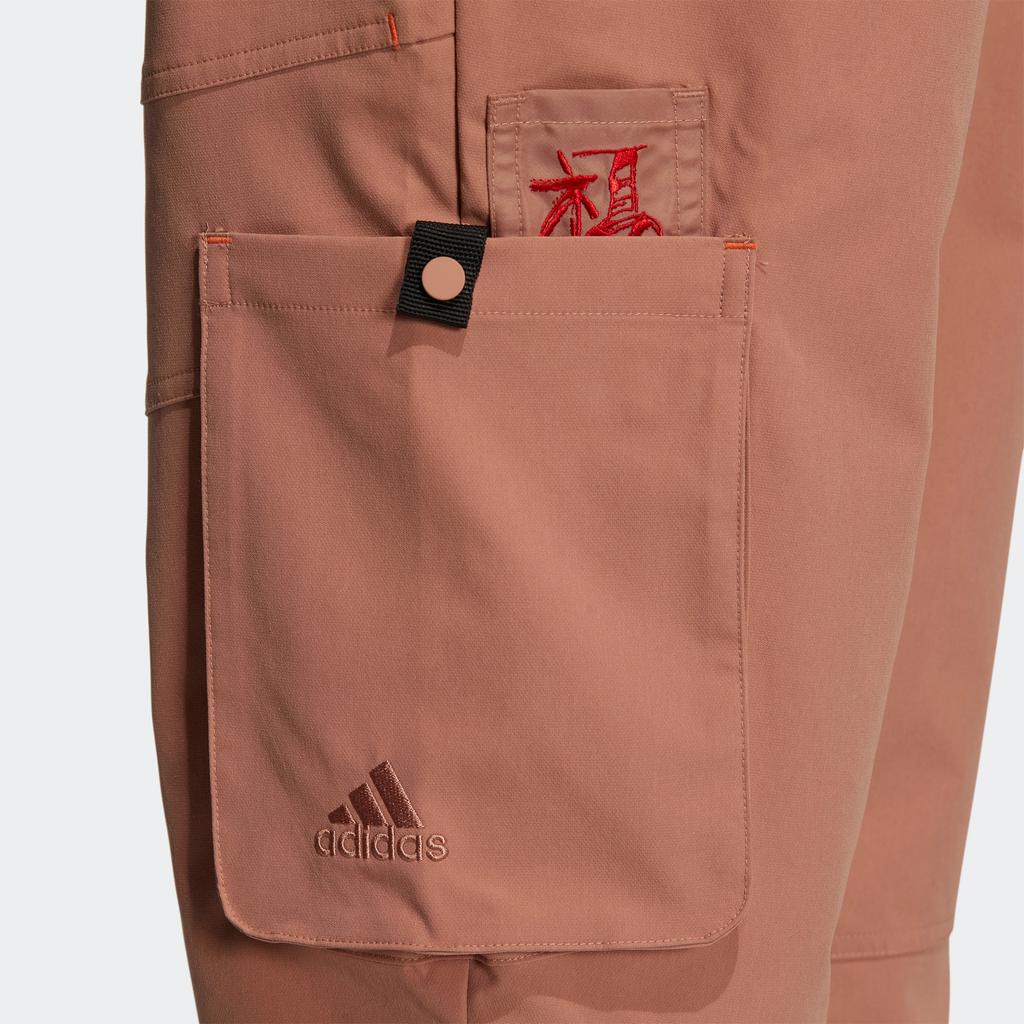 Adidas CNY Solid Color Multi-Pocket Joggers Men Bottoms Rock-Heather HZ3030
