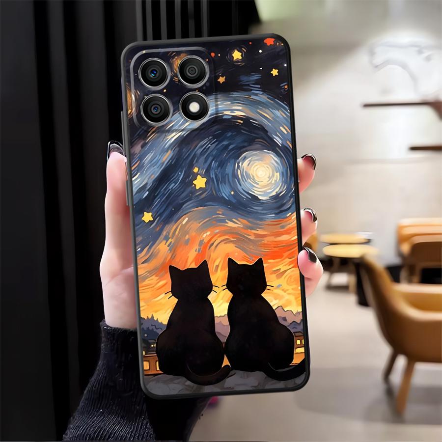 Coque pour Honor 70 90 8X 200 400 Lite Magic5Lite X5b X6 X9a X7 X8 Funda Coque de téléphone Chat Mignon Dessin Animé