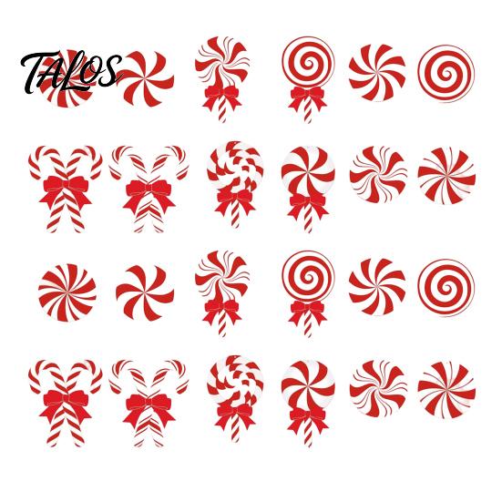 Decorative Hanging Candies for Holidays 12/24/36 Pcs Candy Christmas Tree Decorations, Lollipop Picks Tree, Red Indoor Holiday Party Wall Decorations